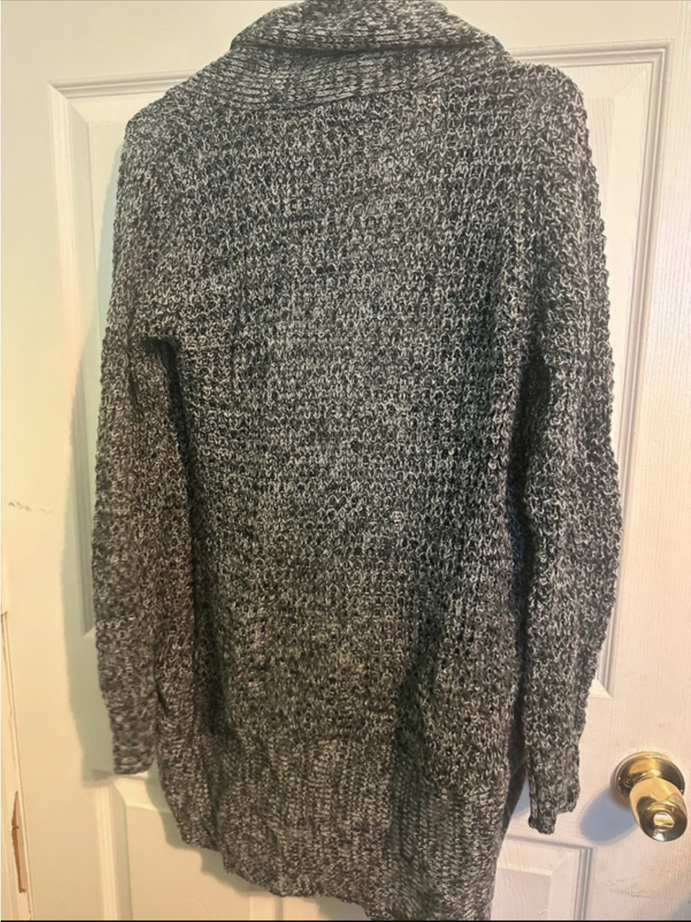 Derek Heart Gray Marled Open-Front Women's Cardigan - Picture 3 of 3